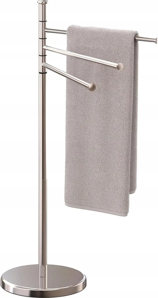 Relaxdays Törölközőtartó, 3 forgó sín, Hwd: 85,5 x 42 x 22 cm