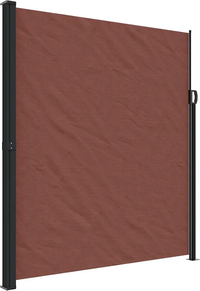vidaXL barna behúzható oldalsó napellenző 220 x 500 cm