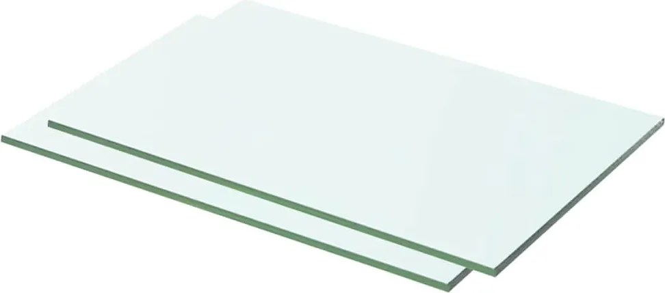 vidaXL 2 db átlátszó üveg paneles polc 50 x 25 cm