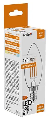 Filament Candle átlátszó búrás fényforrások
