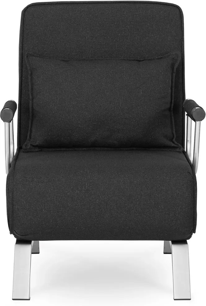 Ágyazható Fotel BART Fekete Szövet Kárpittal.