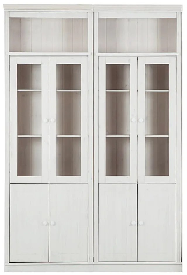 Fehér borovi fenyő tálalószekrény 148x223 cm Anita – Støraa