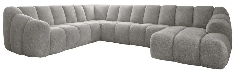 Világosszürke sarokkanapé (bal oldali-U alakú) Shell – Miuform