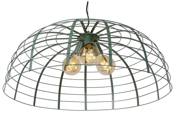 Lucide 45449/76/37 - Csillár zsinóron ELODIE 3xE27/40W/230V türkiz