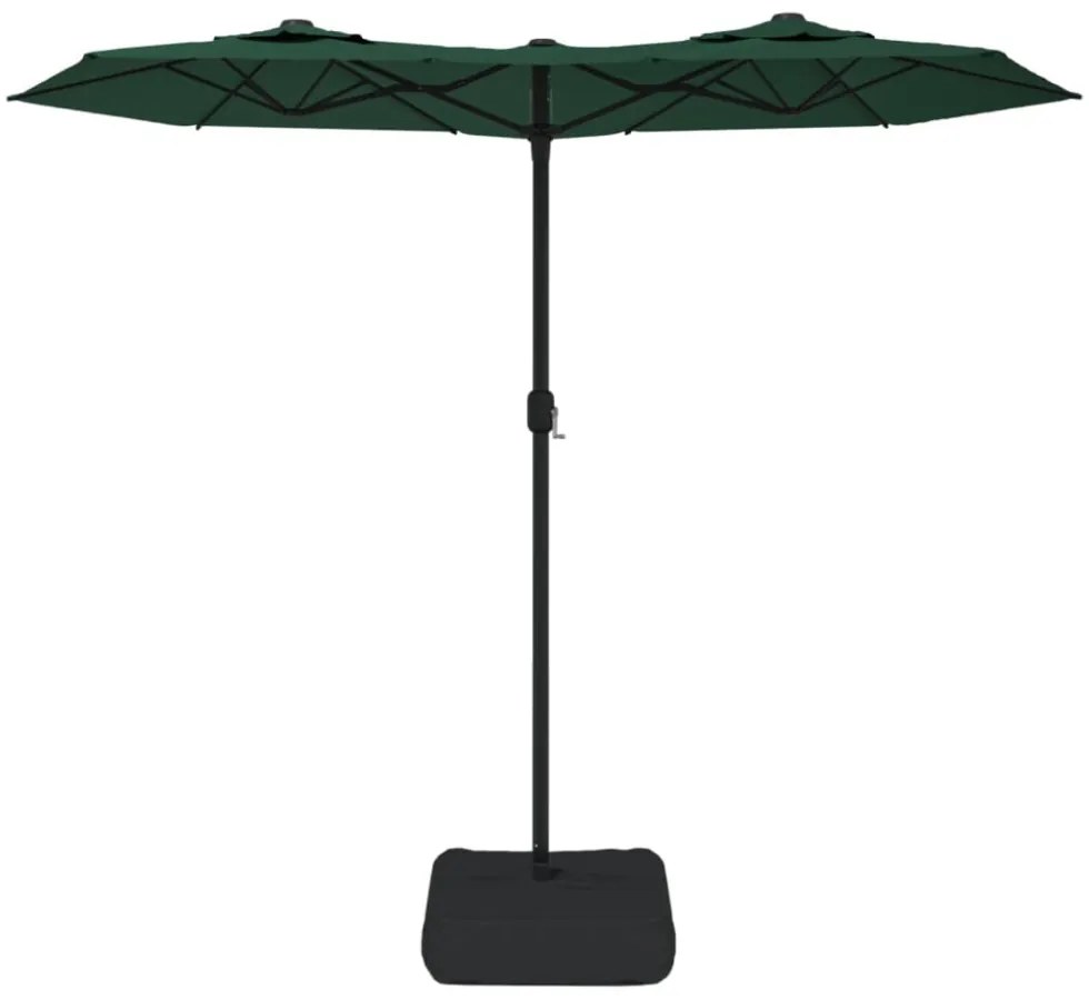 zöld dupla tetős napernyő 316x145 cm