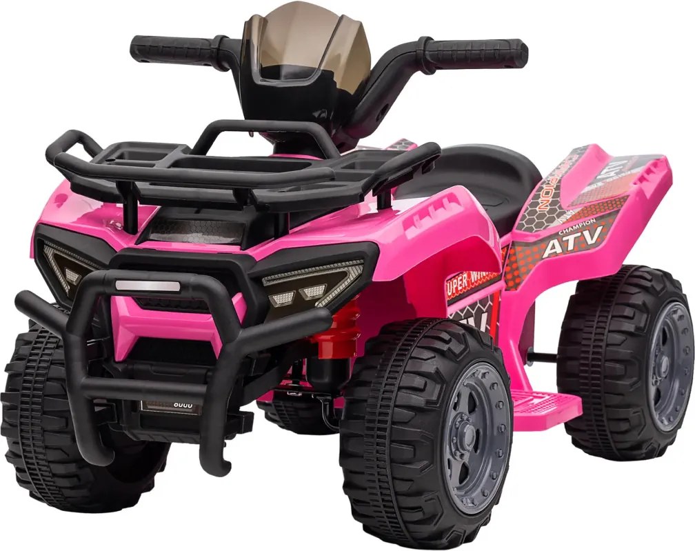 HOMCOM Kids Quad elektromos 6V-os gyerek quad hátrameneti funkcióval, zenével, rózsaszín