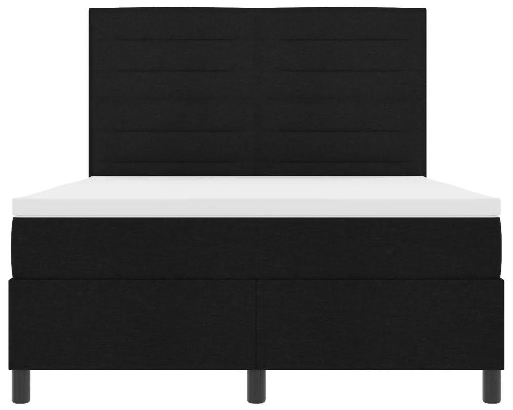 Rugós Ágy Matraccal és LED - Fekete - 160 x 200 cm - Szövet