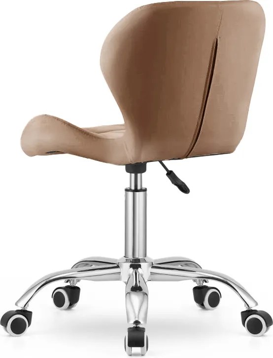 AKCIÓ Világosbarna irodai szék AVOLA VELVET II. osztály