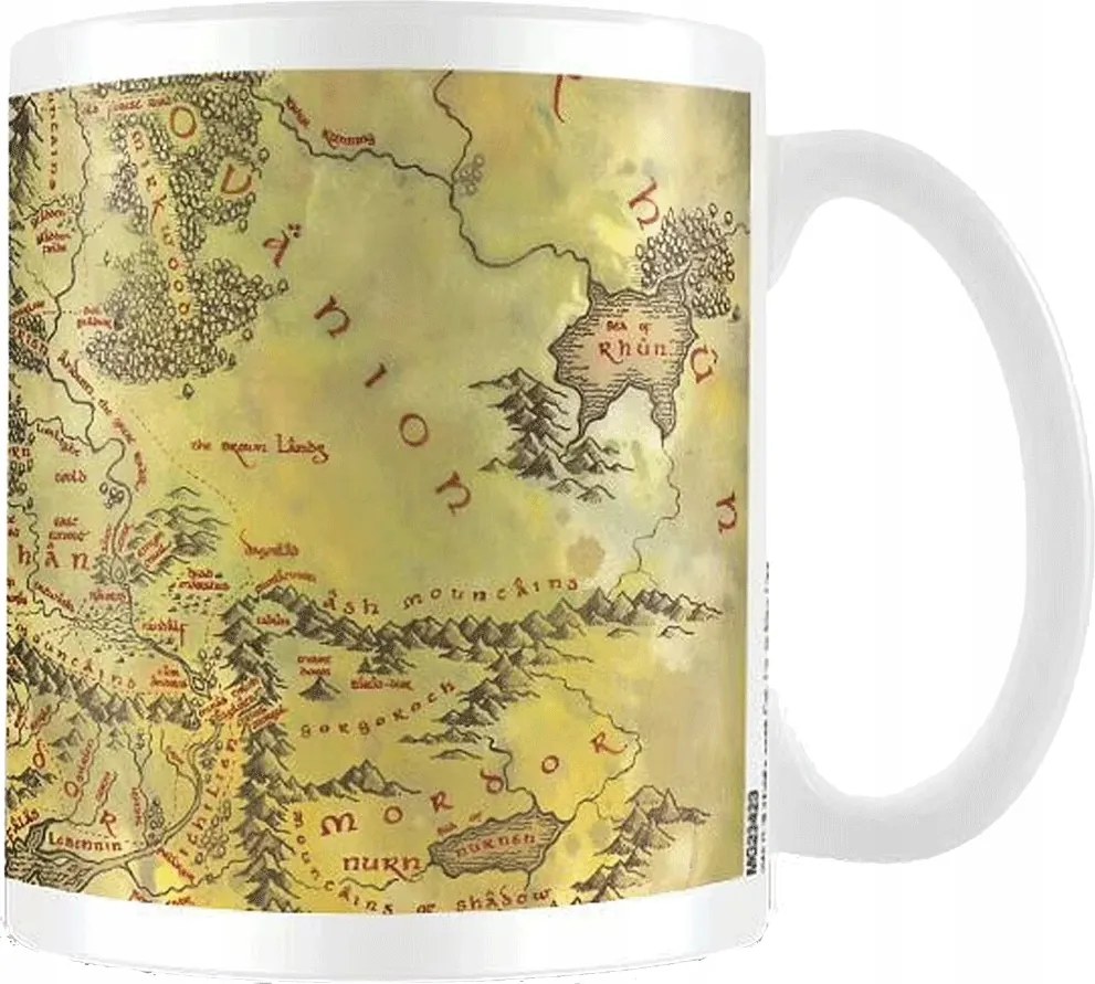 A Gyűrűk Ura bögre: Középfölde térképe