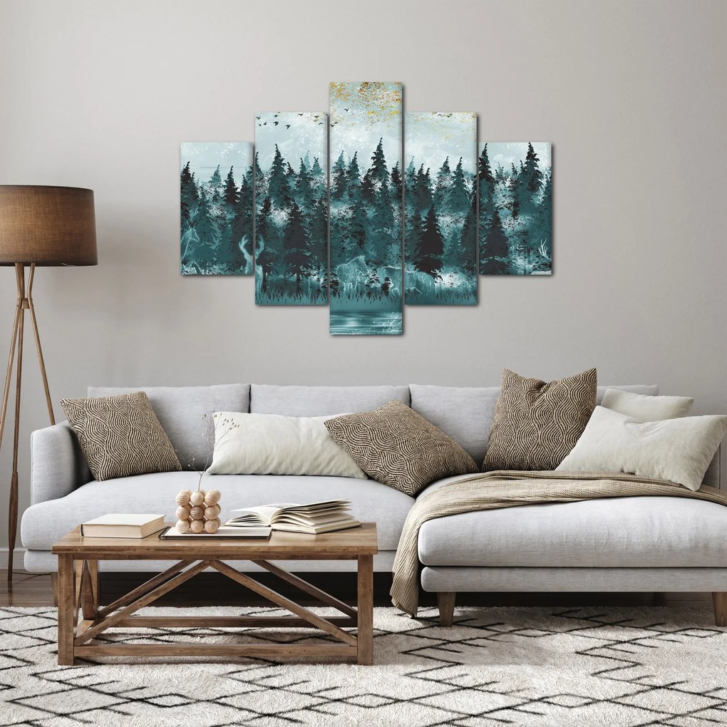 Kép - Állatok az erdőben (150x105 cm)