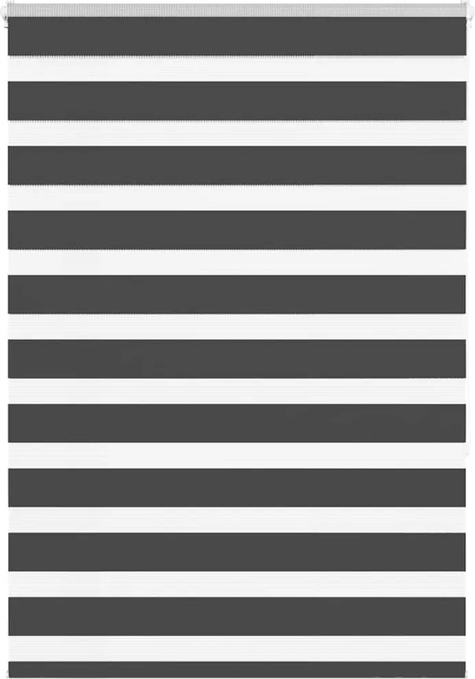 vidaXL zebrafüggönnyel fekete szövetszélesség 100,9 cm poliészter