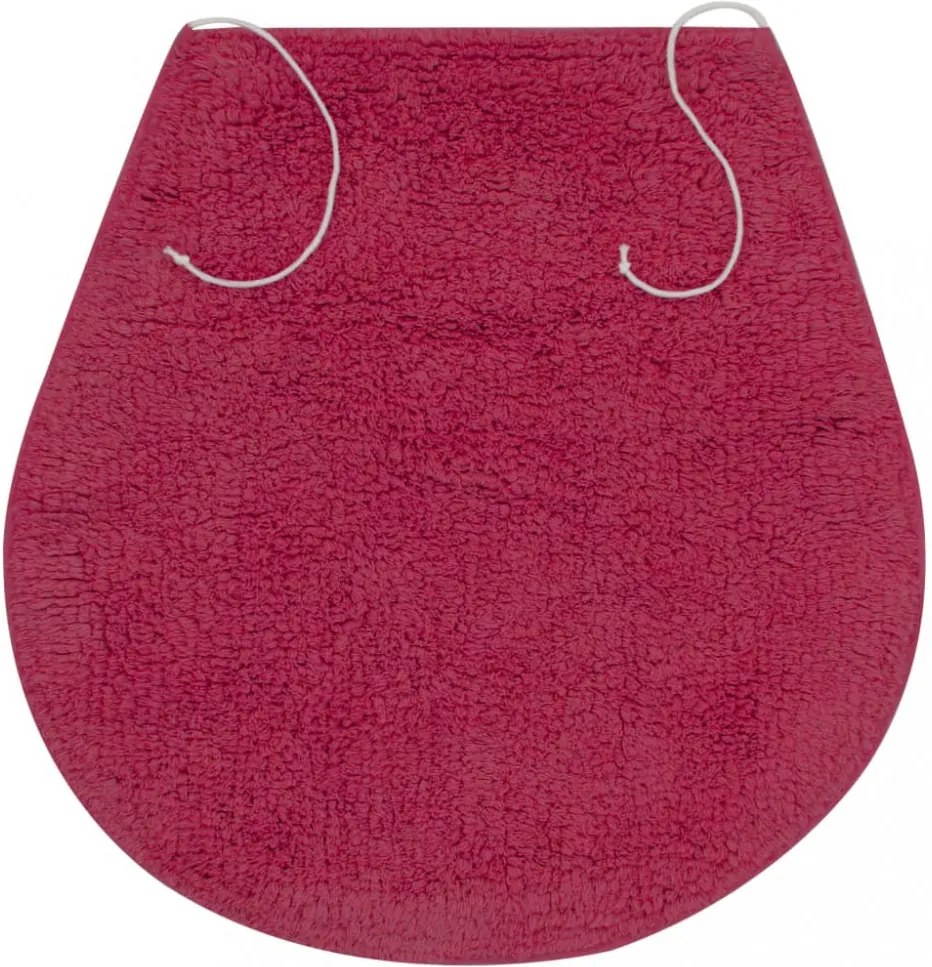 3 darabos fuksziaszínű szövet fürdőszobaszőnyeg-garnitúra