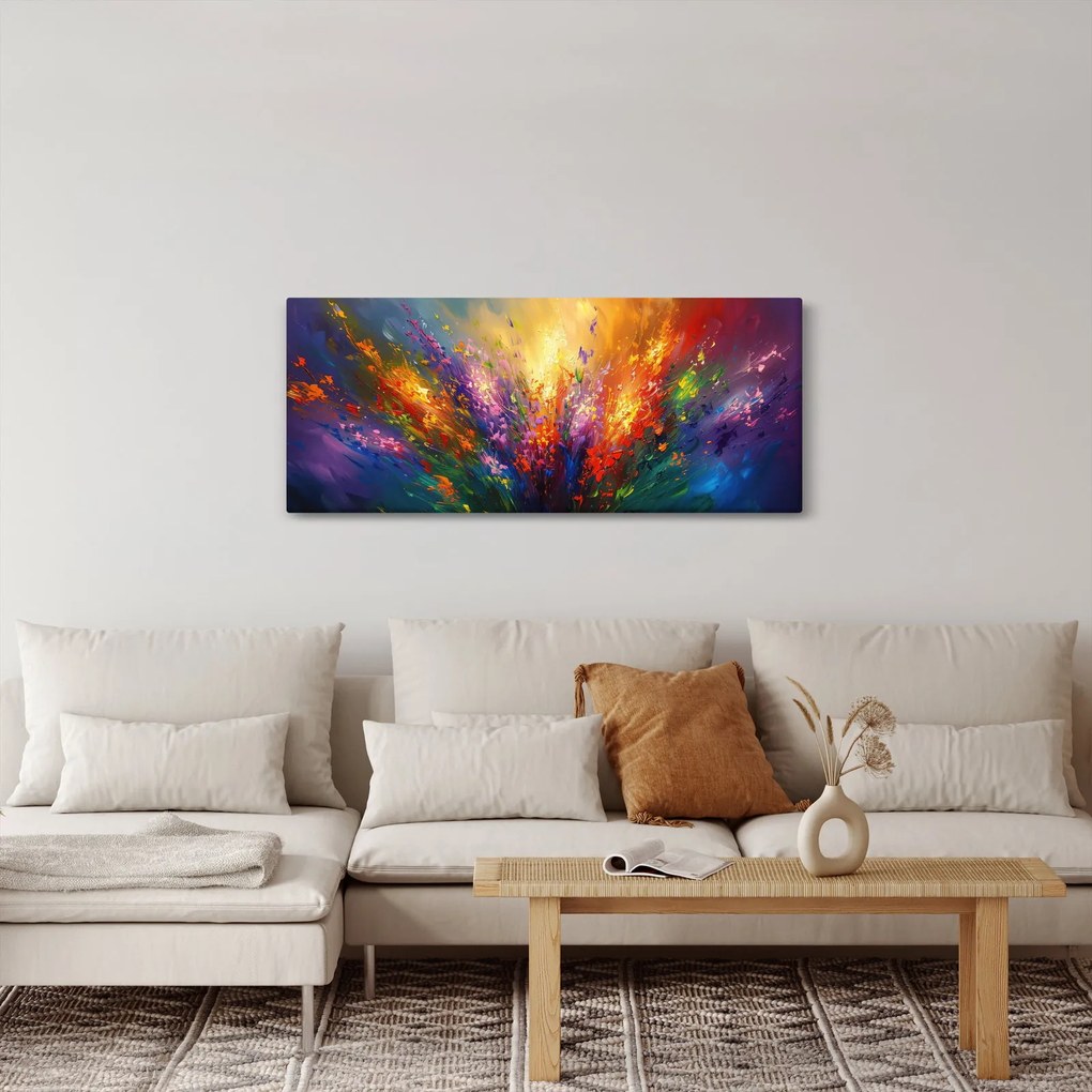 Kép - A virágok absztrakciója (120x50 cm)
