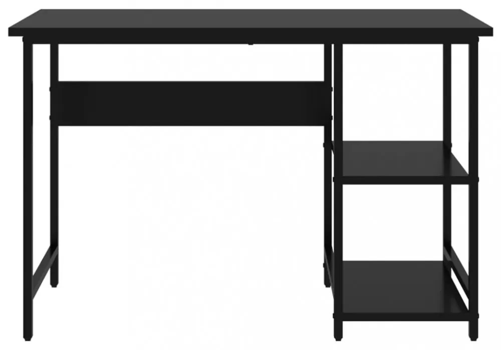 fekete MDF és fém számítógépasztal 105 x 55 x 72 cm