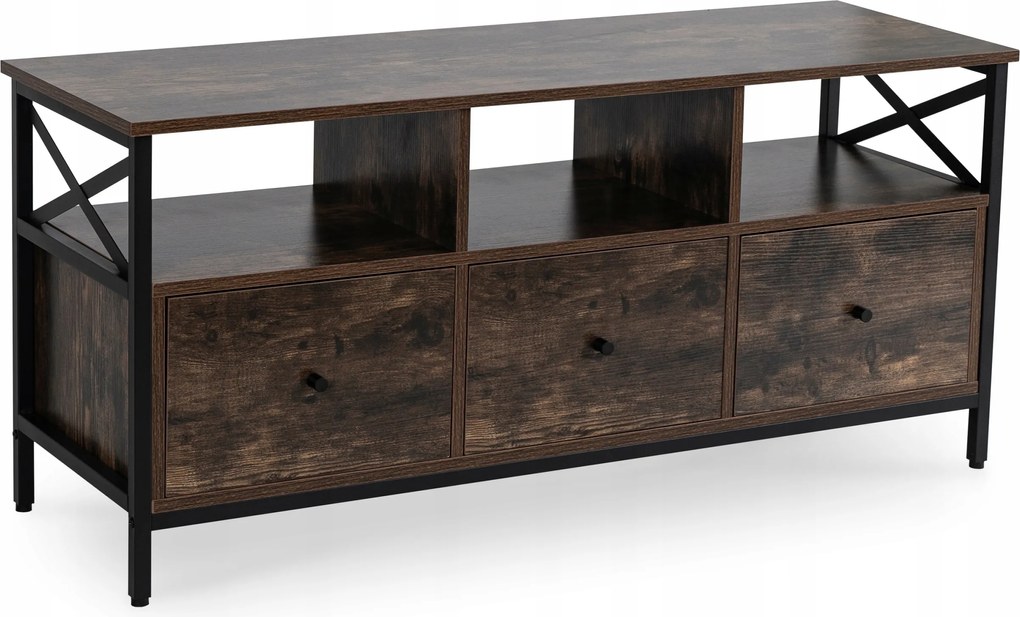 Rusztikus Rtv Loft Ipari Szekrény Fiókokkal Zone TV-hez