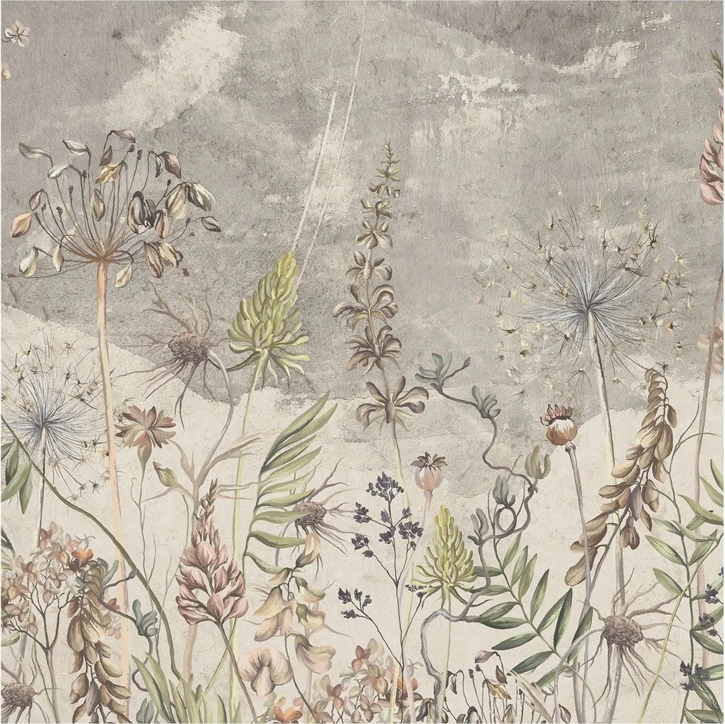 Flizelin tapéta Divatos 3D fali ragasztó Mezei növények 250x250 ragasztó