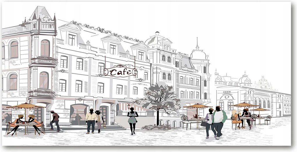 Fotó vászonkép edzett üveg Óváros 140x70