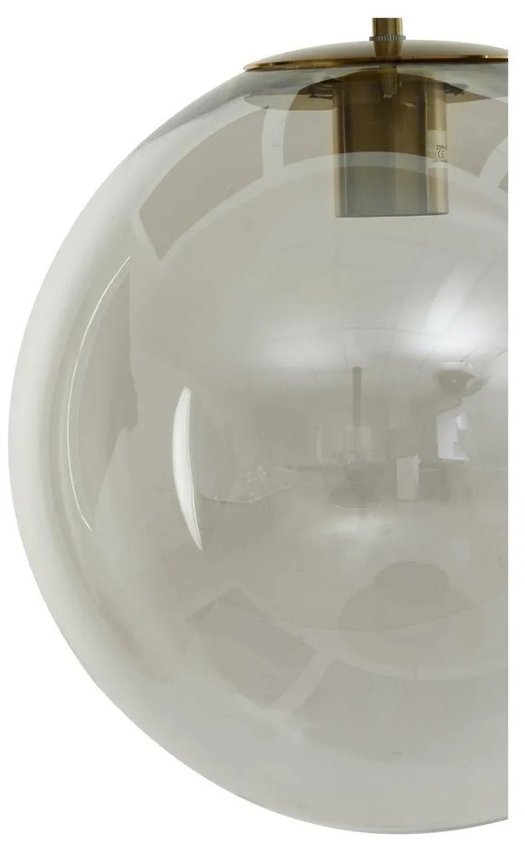 Bronzszínű függőlámpa üveg búrával ø 48 cm Medina – Light &amp; Living