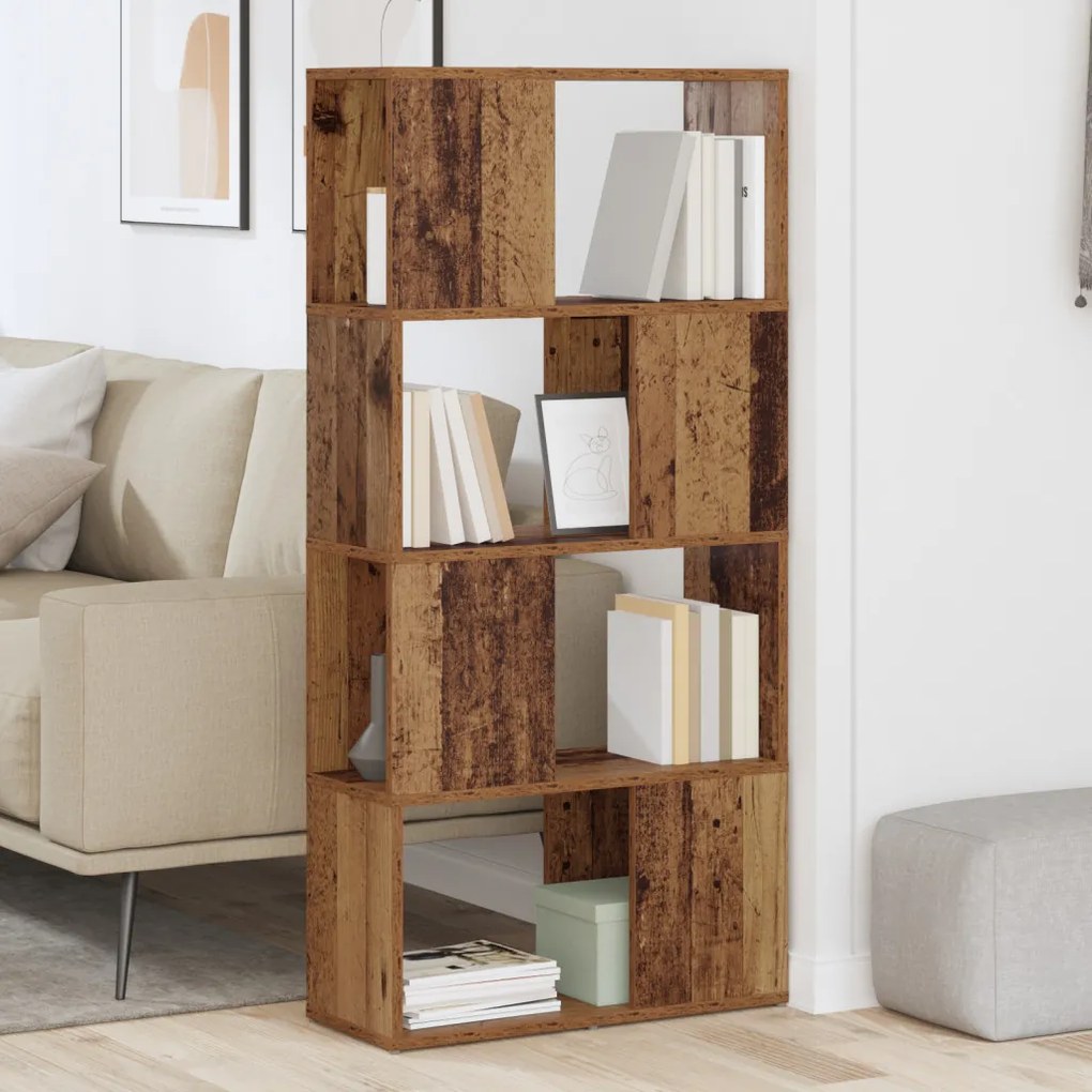 Tárolóegység Régi fa MDF 60 x 24 x 124 cm Tárolóegység
