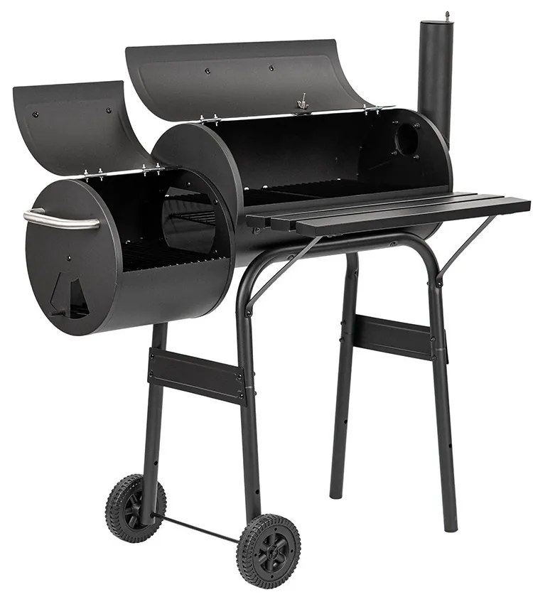 Faszenes kerti grillsütő füstölővel