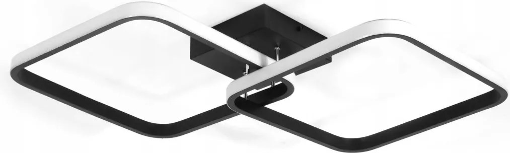 DOMENOLED 303 KWADRAT Modern LED Mennyezeti Lámpa Fekete LED IP20