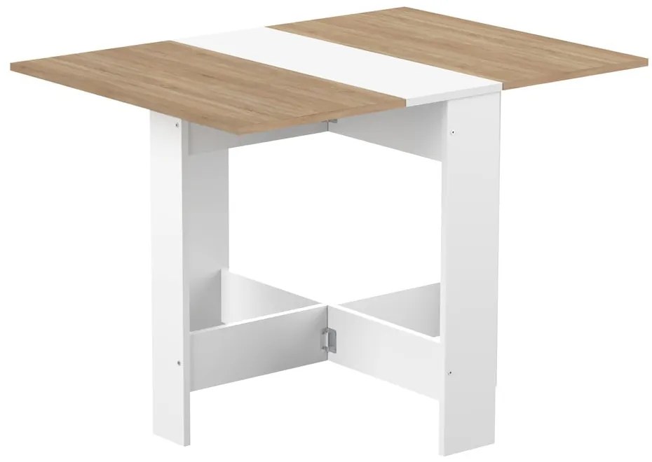 Bővíthető étkezőasztal tölgyfa dekoros asztallappal 76x28 cm Papillon – TemaHome