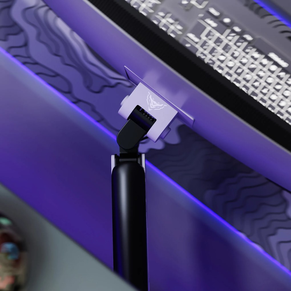 Monitortartó LED RGB 49", szürke-fekete: Diablo X-Arm