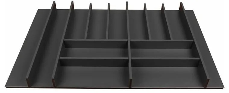 Fekete evőeszköztartó fiókba 78 x 47 cm Wood Line – Elletipi