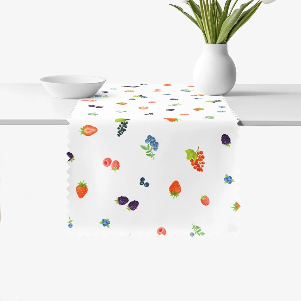 Goldea teflonbevonatú asztali futó - erdei gyümölcsök 50x180 cm