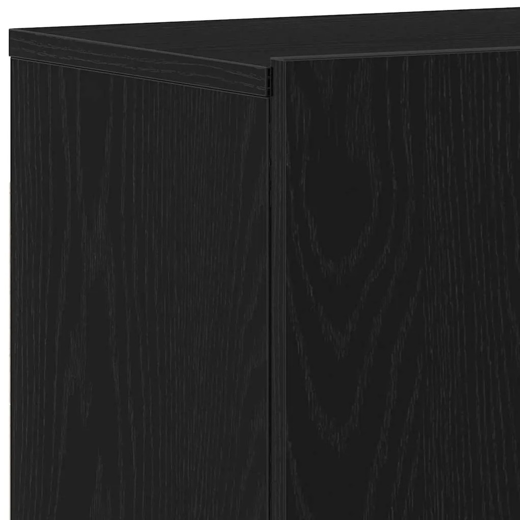 2 db fekete tölgyfa TV-szekrény 120 x 30 x 41 cm