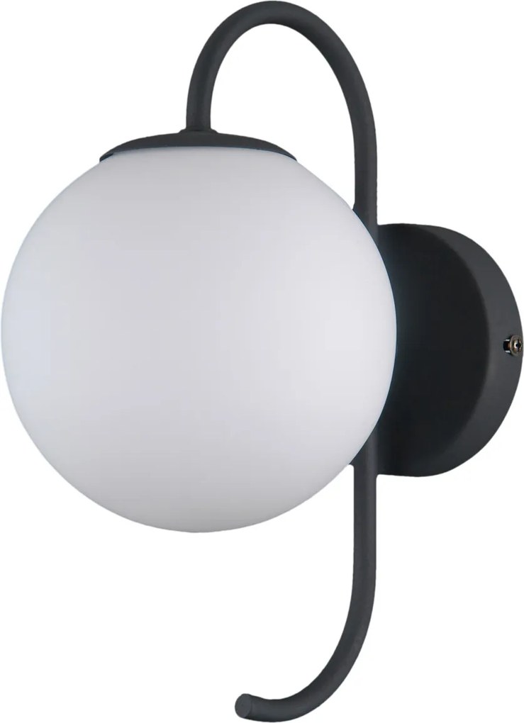 Italux modern fali lámpa gela fehér fekete itxwl-5500-1-bk