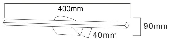 Zuma Line W89551-40BK - LED Képmegvilágító ARVI LED/12W/230V 40 cm fekete