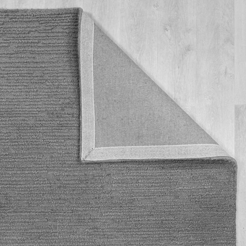 Szürke kézi szövésű gyapjú szőnyeg 120x170 cm Harris Boucle – Flair Rugs