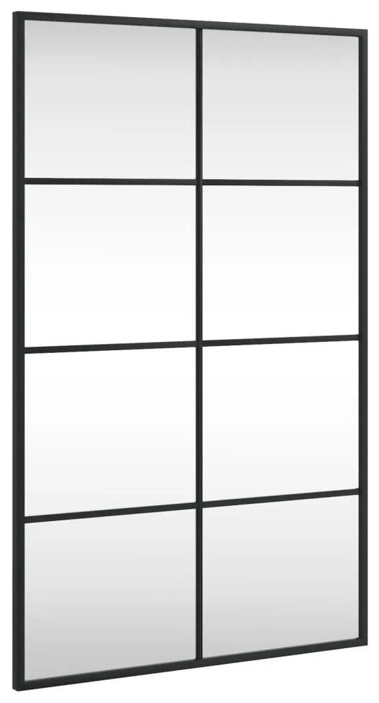 fekete téglalap alakú vas fali tükör 50 x 80 cm