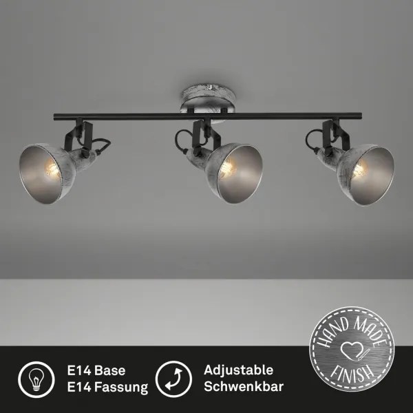 Briloner 2049-034 - Spotlámpa RETRO 3xE14/40W/230V szürke