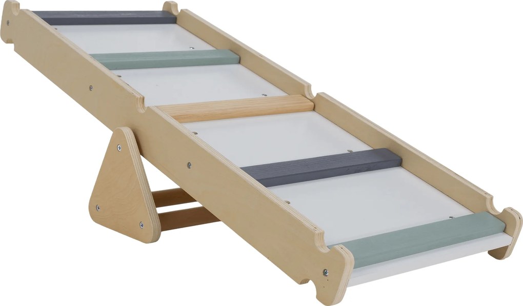 Montessori Pikler-háromszög 3 az 1-ben, természetes/színes, OPRIN