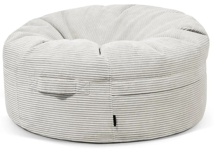 Krémszínű kordbársony babzsákfotel Roll 105 – SLOWDOWN