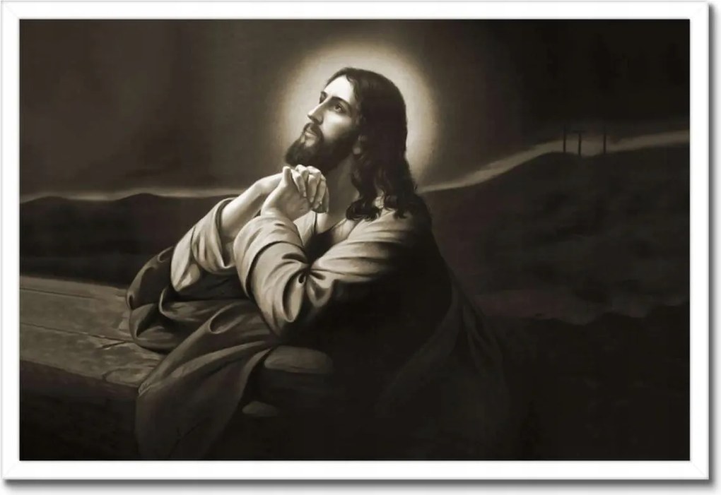Poszterek keretben 60x40 Jézus imádkozik a kertben