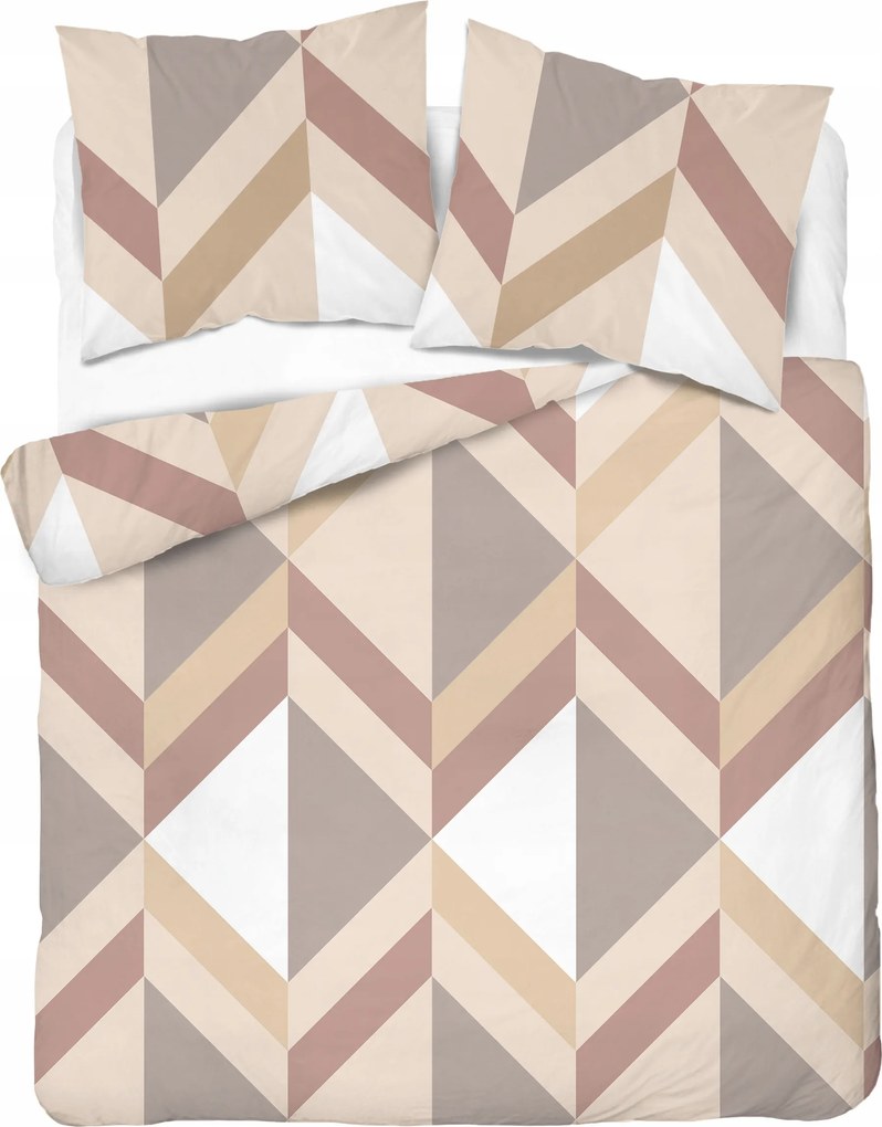 Flanel ágyneműhuzat 220x200 Geometrikus bézs