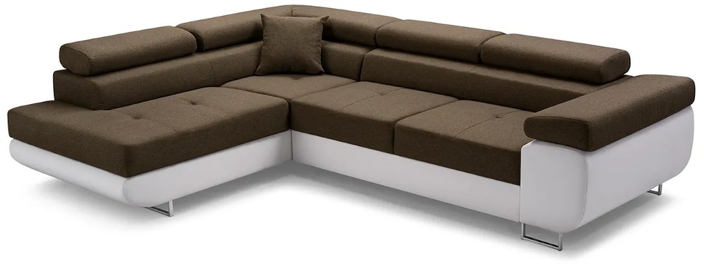 ALFA sarok kanapéágy, 273x70/85x203, sioux 1115/lux 23, jobb sarok