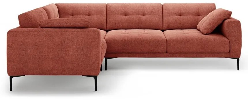 Téglavörös sarokkanapé (bal oldali-L alakú) Bemy – Micadoni