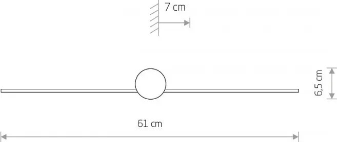 Fürdőszoba Tükörmegvilágító Lámpa Fekete PIN LED