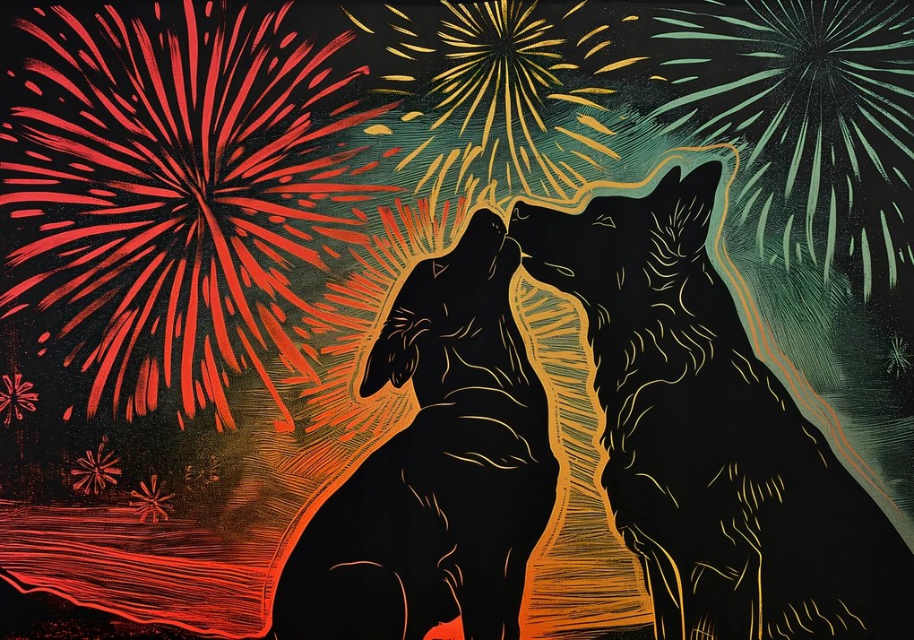 Poszter 66,5x46,5cm Kutya ölelés