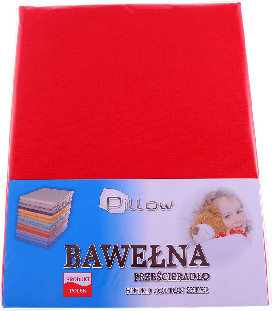 Lepedő 100% Pamut Gumi NÉLKÜLI160X220 160 Piros