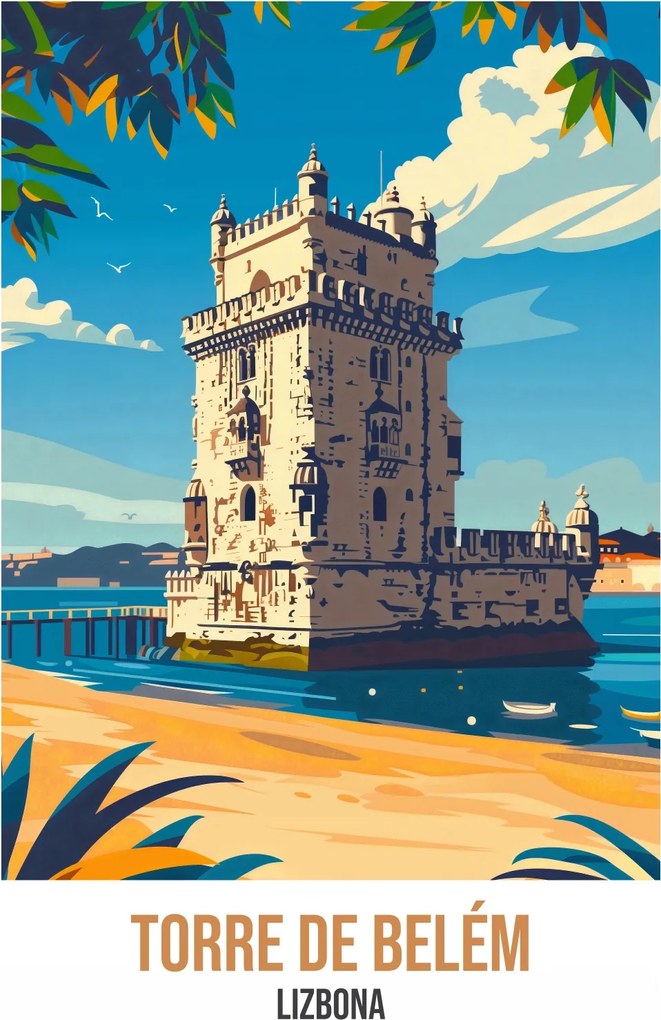 Plakát 29,7x42 cm Torre de Belém