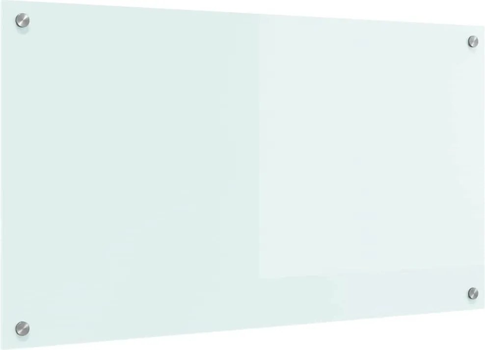 vidaXL Konyhai splashback Fehér 90 x 50 cm edzett üveg