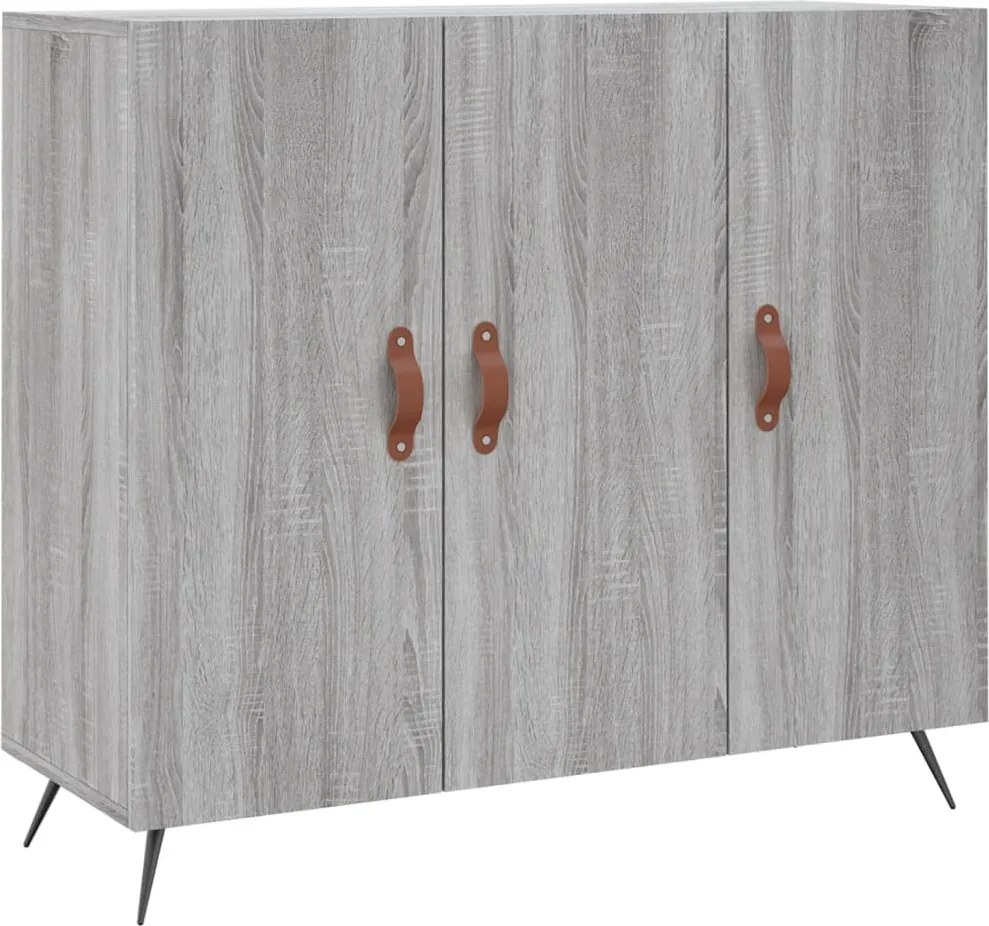 vidaXL szürke sonoma színű szerelt fa tálalószekrény 90 x 34 x 80 cm