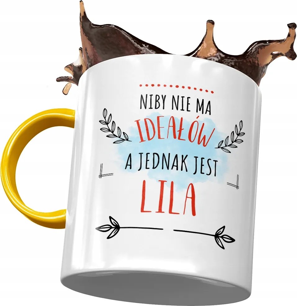 Sárga Bögre Lili Barátnő Feleség Ajándék Nyomtatott Fotóval