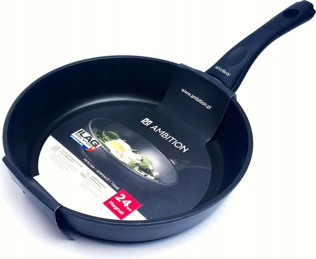Serpenyő Ambition Magnat 24CM Vastag Szilárd Indukciós Bevonat Ilag Prémium