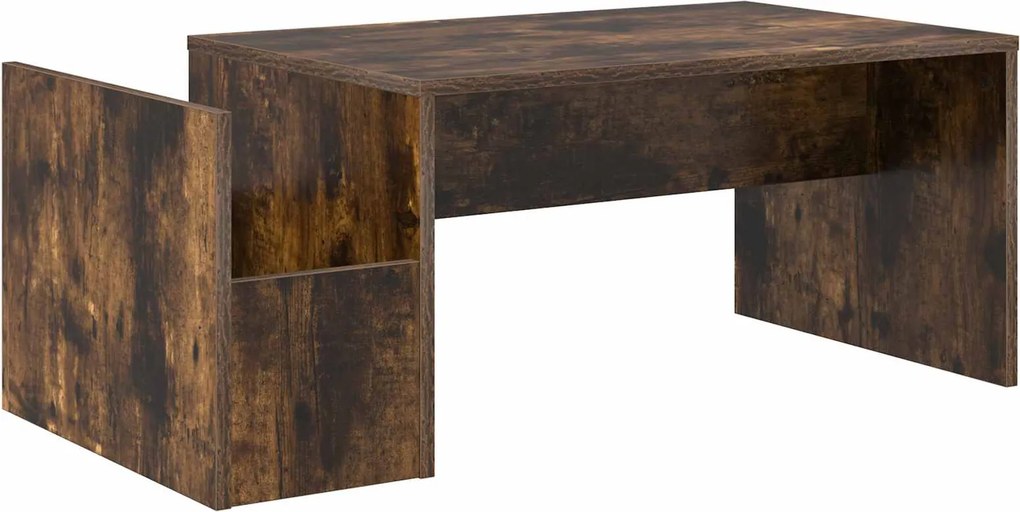 vidaXL Dohányzóasztal Füstölt tölgy 90 x 45 x 35 cm Faanyag